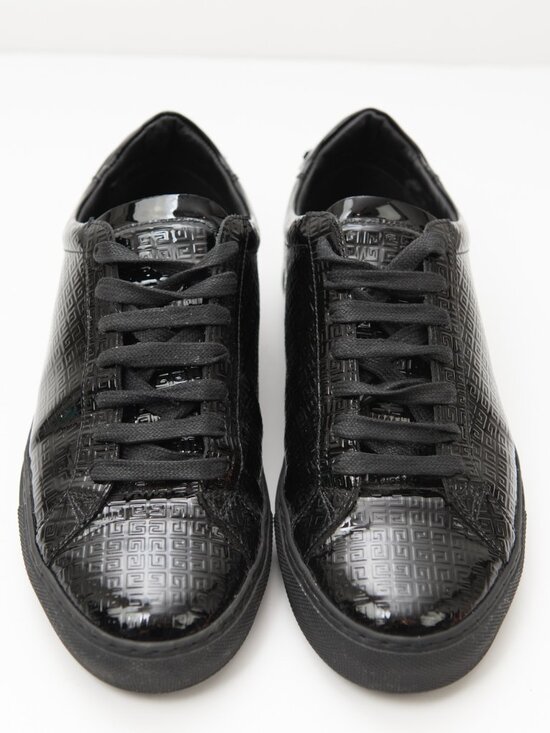 Givenchy Shoes - Givenchy Urban Street Logo-Embossed Patent Leather Sneakers Black Size 38.5 8.5